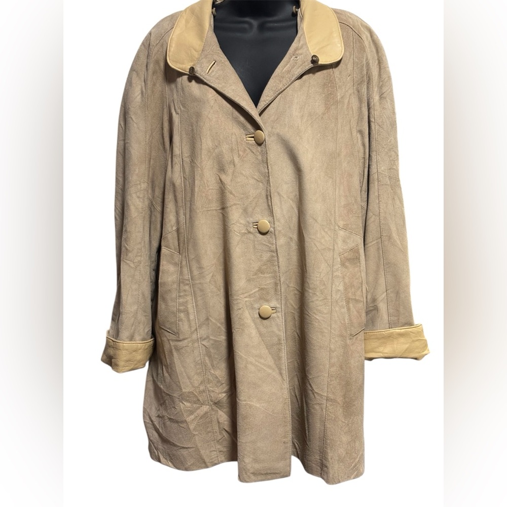 Women's Vintage Suede Tan Coat